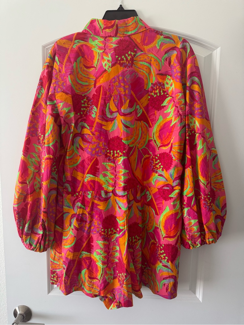 Farm Rio × Anthropologie Long-Sleeve Printed
Collared Romper Size L - Picture 9 of 13